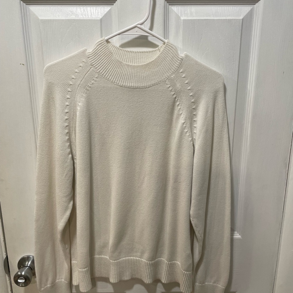 Quince 100% Organic Cotton Cream Knit Pullover